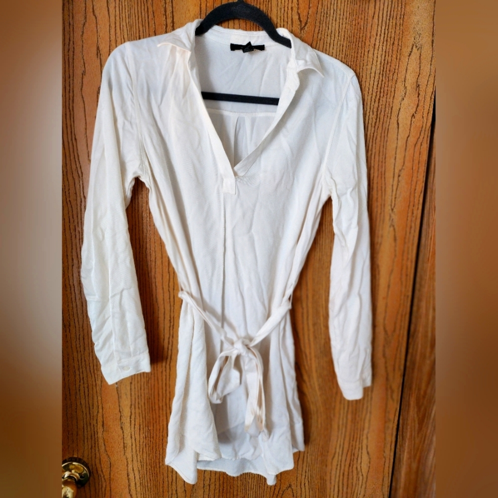 Nwot forever 21 size small cream shirt dress